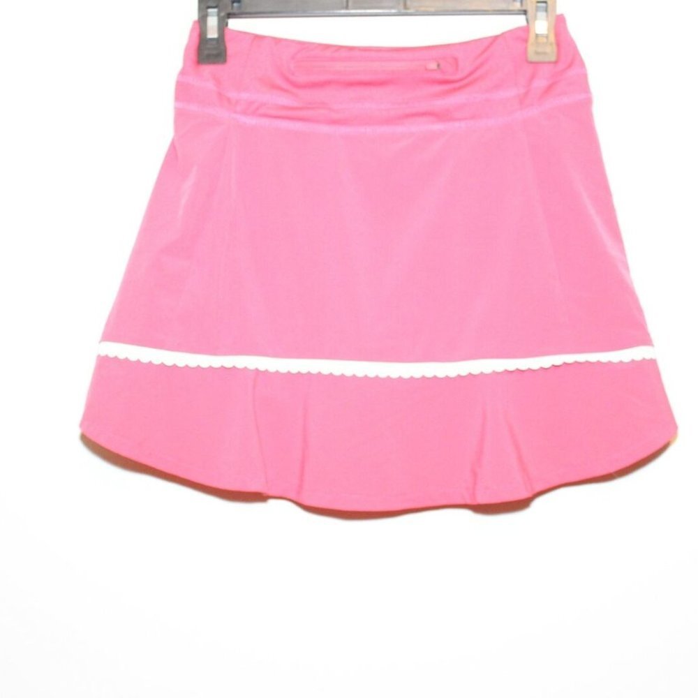 ✨2/$20 Title Nine Pink Flounce Reflective Tennis Skort Skirt Shorts XS H12413 - Picture 10 of 12